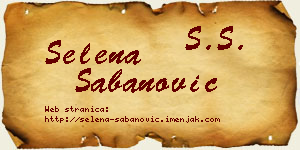 Selena Šabanović vizit kartica